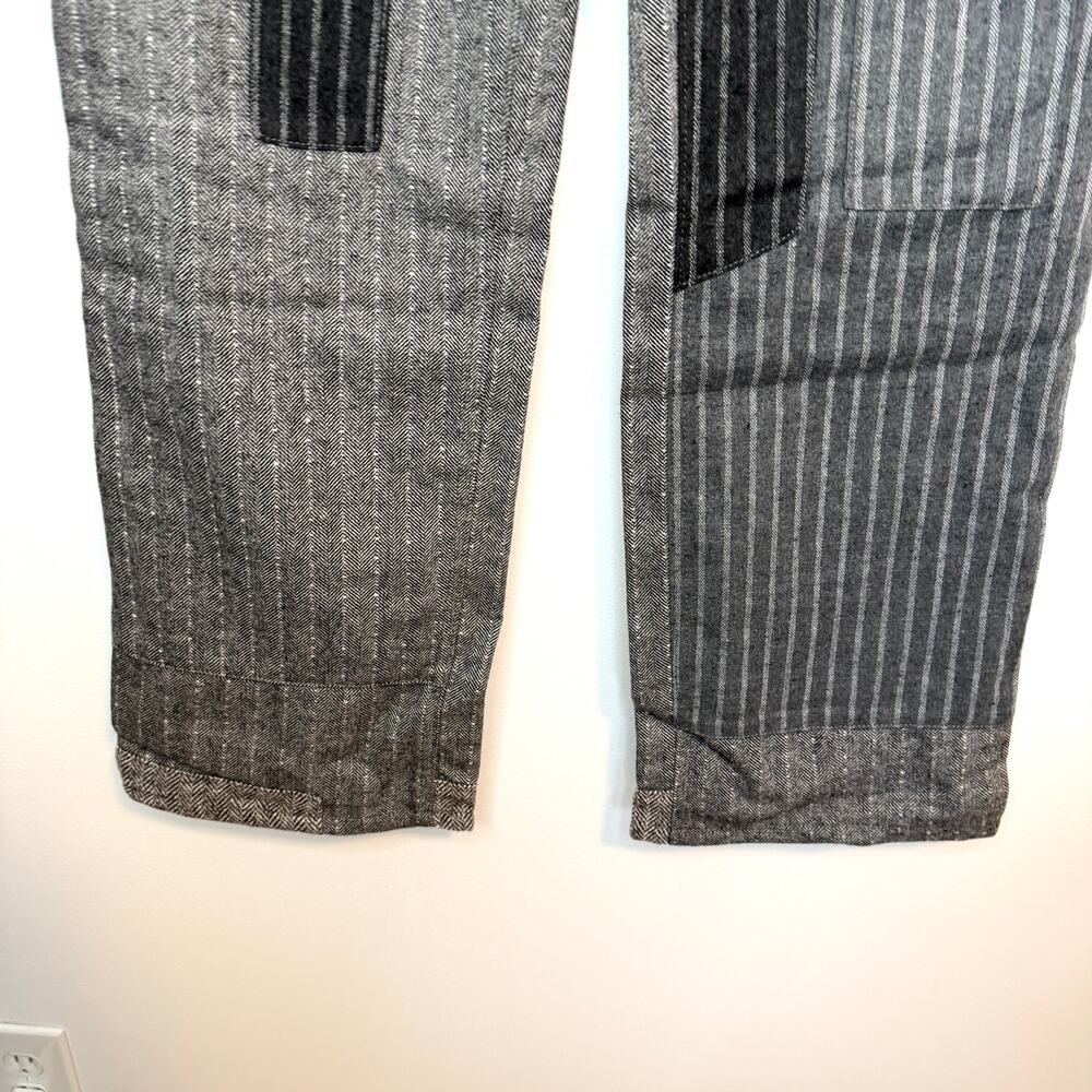 Free People x Sandrine Rose Herringbone Worker Patchwork Pants Tokyo Size 26 New - Picture 9 of 16